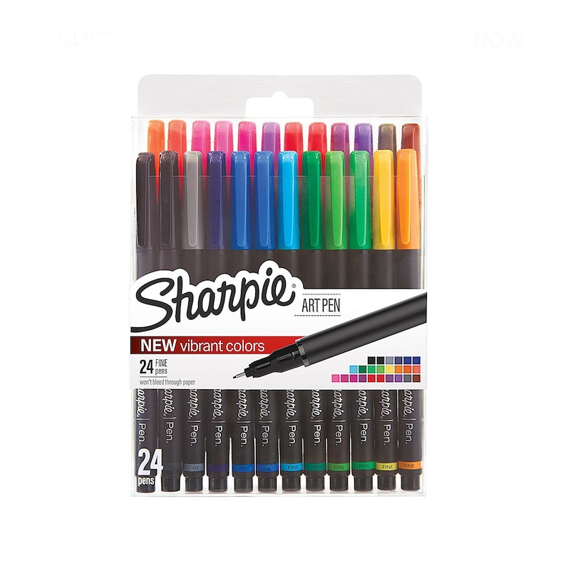 24 stylos feutre Art Lécriture, calligraphie Sharpie Fine Point Pen Stylo Livres à colorier dessin, adulte, rabot stylos image 1