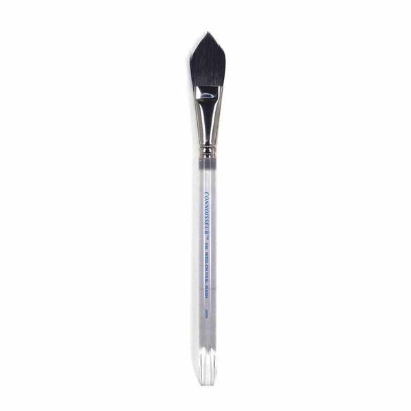 Connoisseur Rission Watercolor Cat's Tongue Paint Brush. 3/4 inch. Acrylic handle with a scraper edge; Art, Painting, Watercolor, Face Paint