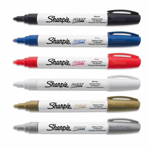 シャーピー 油性ペイントマーカー 6色セット 中字 ペン先 イラスト 描画 ブレンディング シェーディング レンダリング アート クラフト