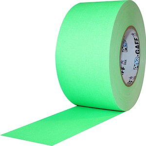 Fluorescent Green Gaffer Tape 2inx55yd Heavy Duty Pro Grade Gaffer's  Non-reflective, Waterproof, Multipurpose Tape Stronger Than Duct Tape 