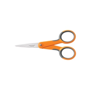 Best Professional Fabric Scissors, Shears; Sewing Quilting Embroidery Dressmaking; Sharp Fiskars 5 Inch Micro-Tip Softgrip Scissors