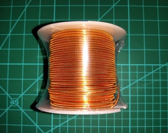 Fil artisanal en aluminium couleur cuivre de 30 m, calibre 16 AWG ; Fil souple anodisé pliable ; Fabrication de bijoux, perlage, fleurs, sculpture, tissage de fils métalliques