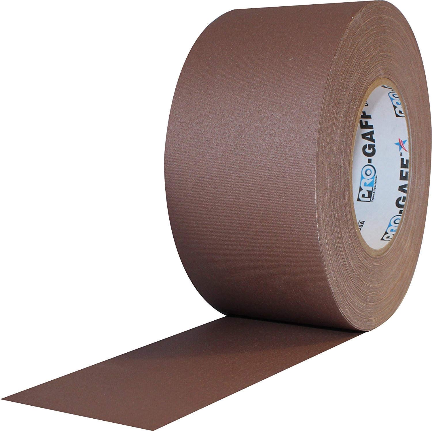 Gaffer Power Real Professional Premium Grade Gaffer Tape Made in The USA - Brown 3 inch x 30 Yards - Heavy Duty Gaffers Tape - Non-Reflective - Multip