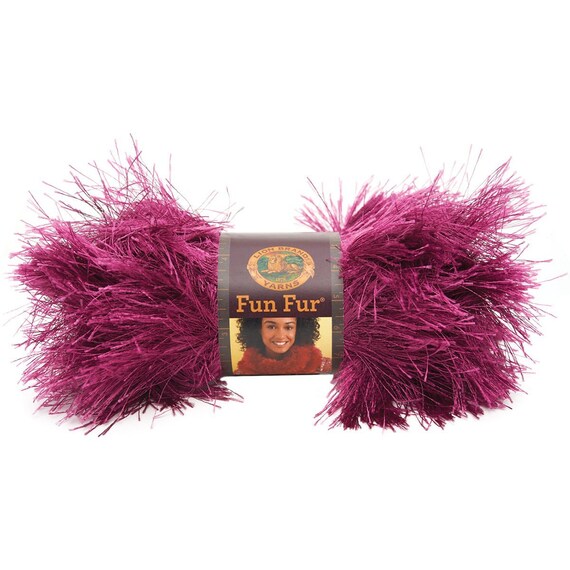 Magenta Red Novelty Fur Yarn Fluffy Furry Chunky Craft Etsy