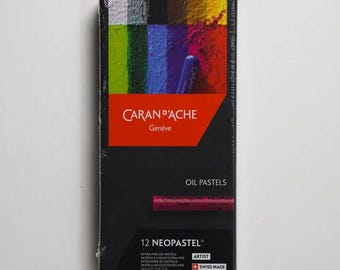 12 Caran D'ache Neopastel Artist Oil Pastels, Soft Oil Pastel Art Set 7400.312