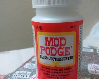 Mod Podge Gloss Sealer, Glue & Finish All-in-One Decoupage Glue, Adhesive; Quick Dry, Easy Clean; Wood, Paper, Fabric, More; Non-Toxic 8oz