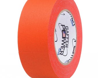 Orange Heavy Duty Gaffer Tape; 2"x30y Professional Grade Gaffer's Non-Reflective, Waterproof, Multipurpose Tape Stronger than Duct Tape