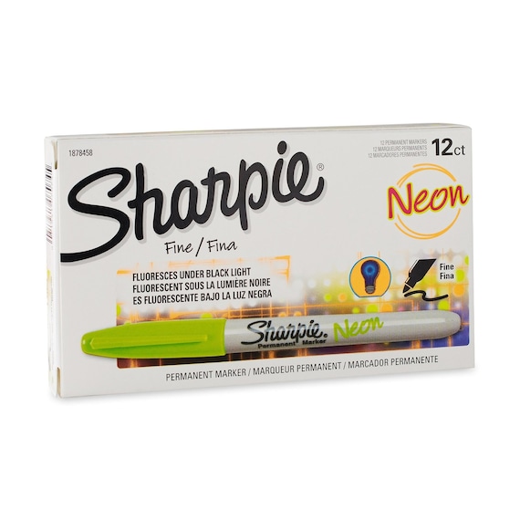 Sharpie Permanent Markers, Neon, Fine Point