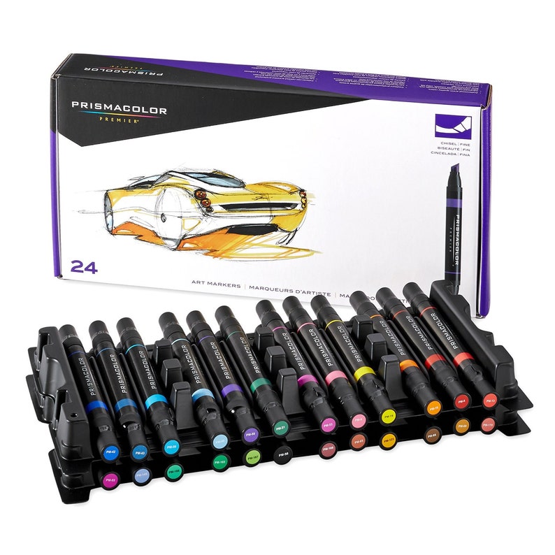 Prismacolor Professional Art Doubleended 24 Markers Assorted Etsy