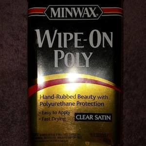 Satin Minwax Wipe-On Poly 40910000, 1 Pint 16 Fl Oz 473mL; Wood Finish, Polish, Protection