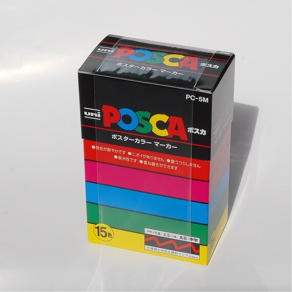 Uni POSCA PC-8K Acrylic Paint Markers Black & White Colour 8mm Set