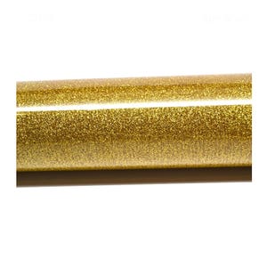 Gold Glitter Iron On HTV Heat Transfer Vinyl for Most Fabrics; Cricut, Silhouette or cut by hand; 12x20 inch Heat Transfer Vinyl
