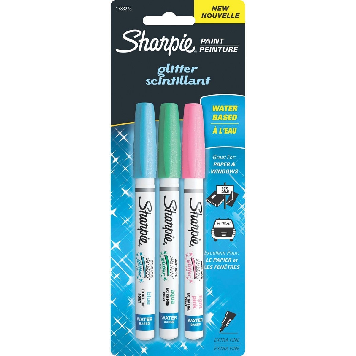 VILLCASE 36 pcs Glitter marker glitter paint markers fine tip pens marker  pens fine tip markers Acrylic Glitter markers for kids Glitter Pens for  Rock