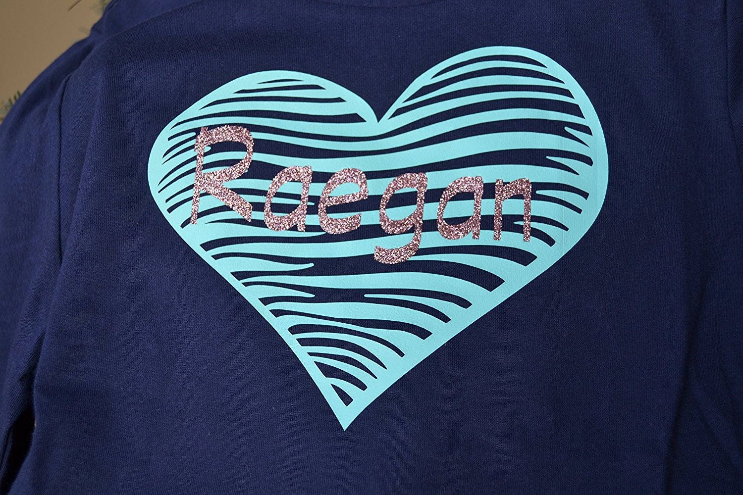 Vinile Termoadesivo Blu Glitter Per Magliette Fai Da Te - Pellicola HTV Per Cricut E Plotter 30,5x182 Cm - Foto 4