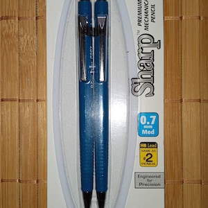 2 Pentel Sharp Automatic Mechanical Pencils, 0.7 mm, Blue, P207BP2-K6