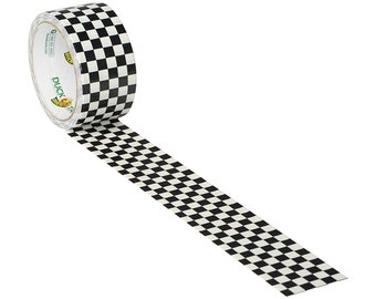 Checkers Duct Tape, 1.88" (48mm) x 10 Yards (9 Meters) Decorations, Gift Wrapping, Planners, Scrapbooking, Card Making, Embossing