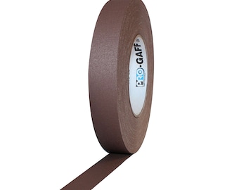 Brown Gaffer Tape; 1inx55yd Heavy Duty Pro Grade Gaffer's Non-Reflective, Waterproof, Multipurpose Tape; Stronger than Duct Tape