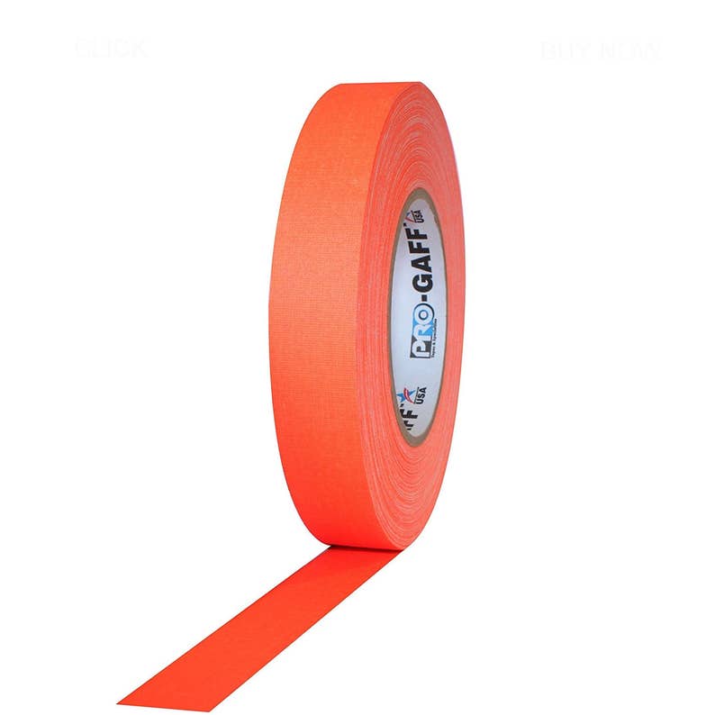 Fluorescent Orange Gaffer Tape 1inx55yd Heavy Duty Pro Grade Gaffer's Non-Reflective, Waterproof, Multipurpose Tape Stronger than Duct Tape image 1