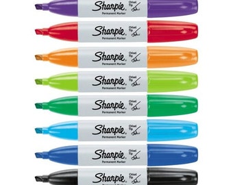 Short Color Sharpie Chisel Point Markers Assorted 8 Pack Drawing, Packing  and Shipping, Sharpie Arts Crafts 