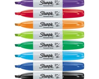 Short Color Sharpie Chisel Point Markers Assorted 8 Pack Drawing, Packing  and Shipping, Sharpie Arts Crafts 