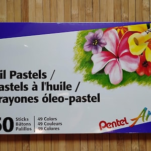 Oil Pastels, Brilliant Colors, 50 Color Artist Set Oil Pastels