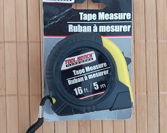 Ruban à mesurer rétractable 16 pi 5 m avec clip ceinture et lanière, Ruban a Measurer