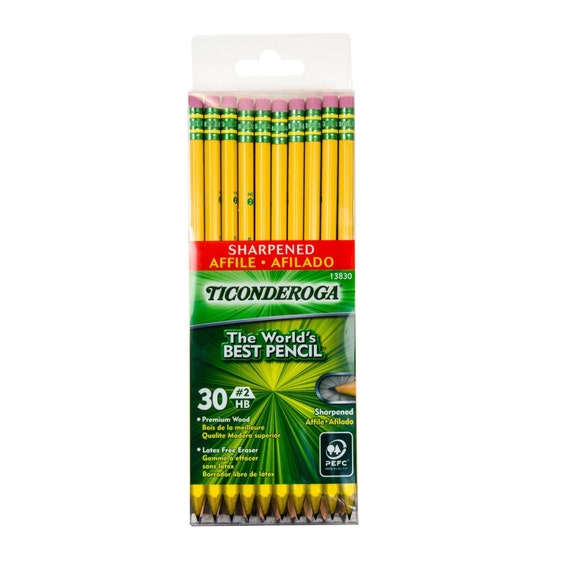 30 Drawing Pencils, Sketching Pencils, #2 HB; 30 Box Dixon Ticonderoga Wood  Cased Graphite Pro Pencils; Artists Set