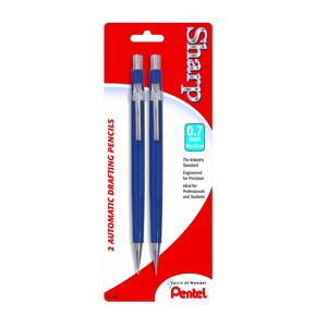 2 Pack; 0.7mm Pentel Sharp Mechanical Pencils; Pentel Sharp Automatic Drafting Pencil, Pentel Mechanical Drawing Pencil