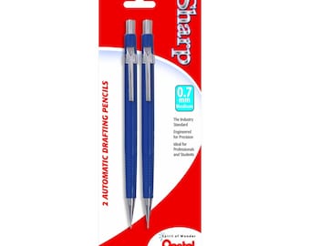 2 Pack; 0.7mm Pentel Sharp Mechanical Pencils; Pentel Sharp Automatic Drafting Pencil, Pentel Mechanical Drawing Pencil