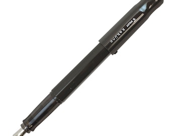 Pilot Kakuno Fountain Pen, Fine Nib; Japanese Import; Authentic Pilot Kakuno Fountain Pen; Black - Gray Body, Gray Cap