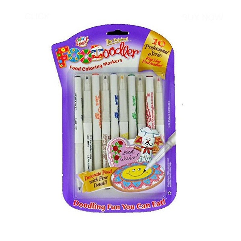 10 Food Coloring Markers Pens Edible Color Paint Markers Etsy