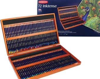 72本の水彩色鉛筆、ダーウェント インクテンス 水彩水溶性色鉛筆