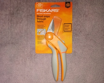 Fiskars Softouch Fabric Scissors, Shears; Spring Easy Action Rag Quilter Snip Snippers Scissors, 8 inch, 12-99367097J