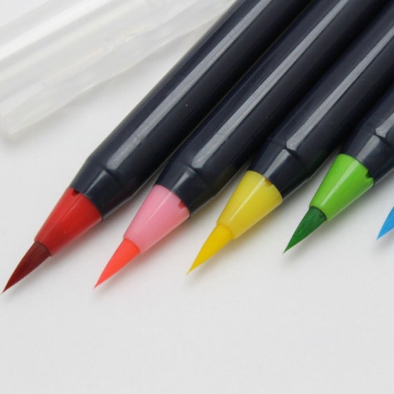 GColour 18 Vibrant Colors Watercolor Markers, Soft Nylon Brush Tips Id