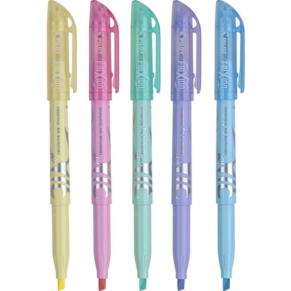 Pilot Frixion Erasable Highlighter, 5 Pastel Colors; Coloring Bible Study  Journaling Planer Pens Markers Highlighters
