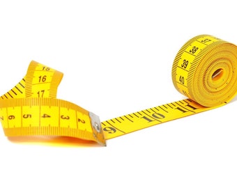 Nastro di misurazione flessibile in fibra di vetro, numeri grandi e facili da leggere, nastro di misurazione; 120 pollici, 300 cm, cucito, sarta, nastro di misurazione giallo da sarto