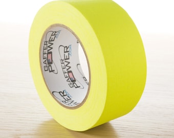 Yellow Heavy Duty Gaffer Tape; 2x30y Professional Grade Gaffer's Non-Reflective, Waterproof, Multipurpose Tape Stronger than Duct Tape