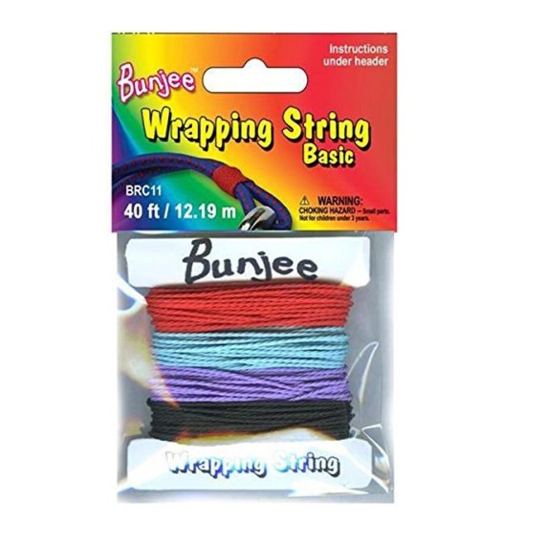 Bunjee Cord Wrap Wrapping String, 40feet, Green/pink/yellow/black Etsy