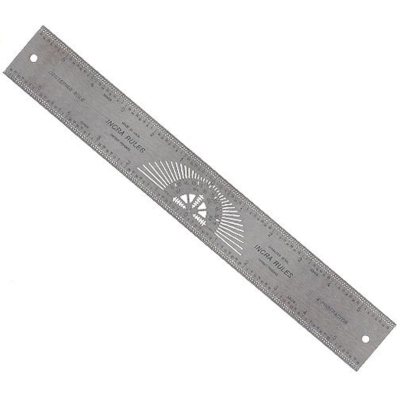 12 Inch Precision Centering Marking Rule With Marking Holes and Slots ...