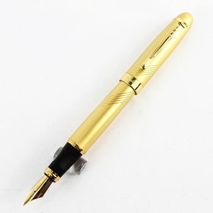Fountain Pen, 18K GF Gold Nib, Gold Fountain Pen, Ink Pen for Writing, Calligraphy, Drawing, Inking