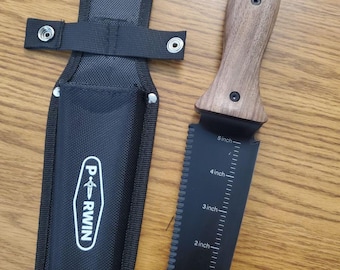 6" Hori Hori Garden Knife, Stainless Full Tang Steel Blade, Gardening Tool, Weeding, Planting, Digging Soil Knife