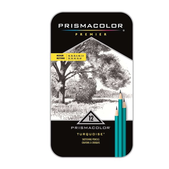 Prismacolor Premier Turquoise Medium Grade Graphite Pencils Set of 12  Drawing, Blending, Shading & Rendering, Prismacolor Arts Crafts 