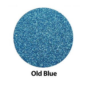 Old Blue High Glitter HTV Iron On Heat Transfer Vinyl for Most Fabrics; Cricut, Silhouette or cut by hand; 12x20 inch Heat Transfer Vinyl