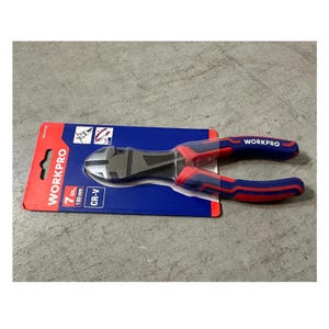 Alicates de corte diagonal de 7 pulgadas, alicates de corte lateral, agarre cómodo antideslizante, acero CRV endurecido, Workpro W031271