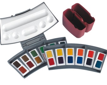 24 Watercolor Cakes, Pelican Watercolour Cake, Transparent Watercolor Set, Painting Supplies