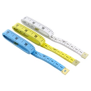 Practical 1.5m Tape Measure Sewing Tailor Fabric Measuring Tapes Ruler Soft  Flat with Round Plastic Case, Pack of 2