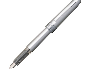 White Ice Platinum Plaisir Fountain Pen, Medium Nib Fountain Pen, Ink Pen for Writing, Calligraphy, Drawing, Inking