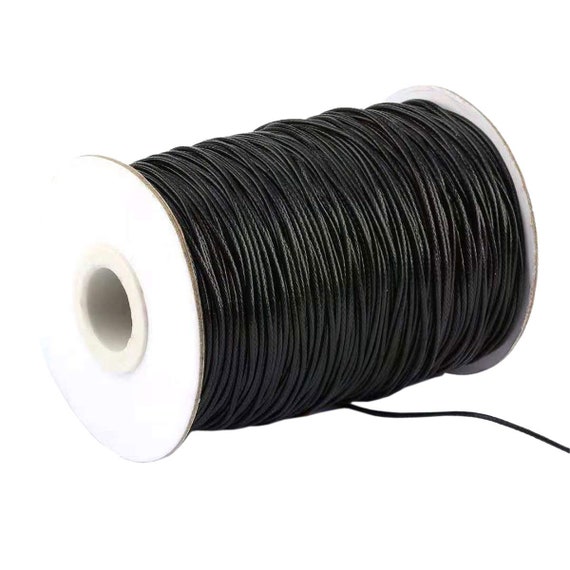 Black Polyester Korean Waxed Cord, Thread, 2mm Beading Knotting Cord  Jewelry Leather Craft 87 Yards Spool -  Hong Kong