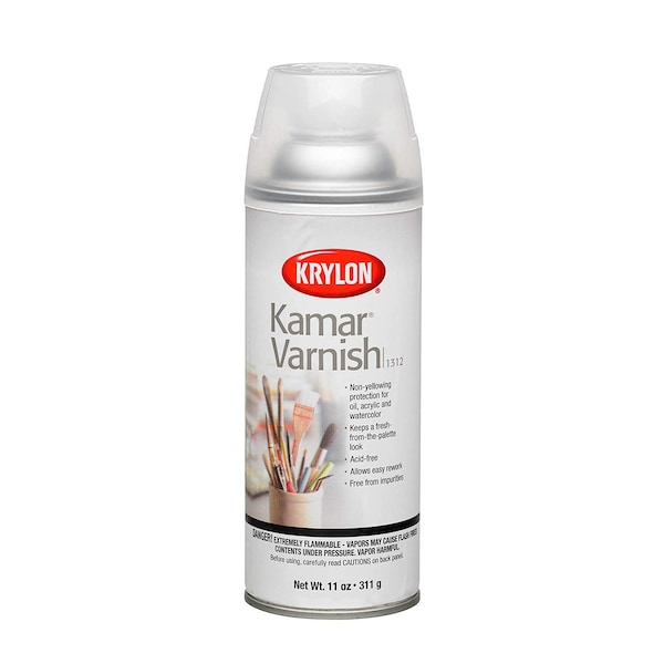 Kamar Vernis Spray; Museumkwaliteit Krylon K01312 Kamar Varnish Aerosol Spray 11-Ounce