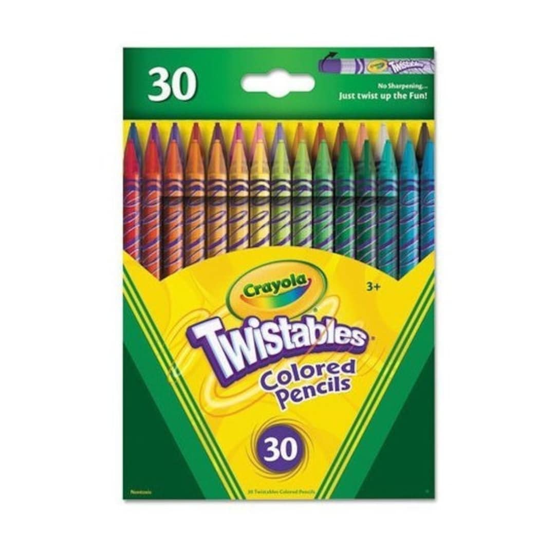 30 Crayola Twistables Colored Pencils Adult Coloring Books, Drawing